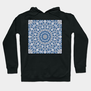 Blue and white abstract pattern background Hoodie